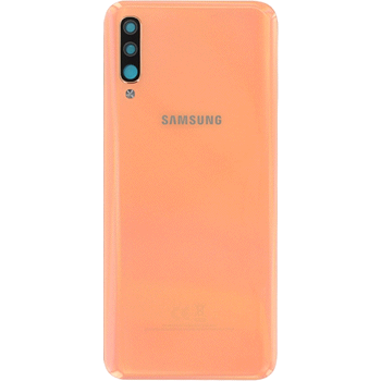 Vitre arriere orange originale Samsung Galaxy A50