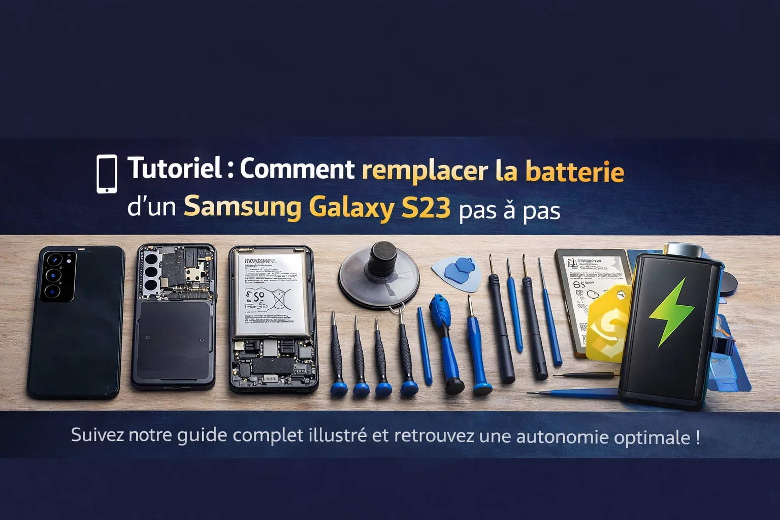Comment remplacer la batterie d’un Samsung Galaxy S23 pas à pas