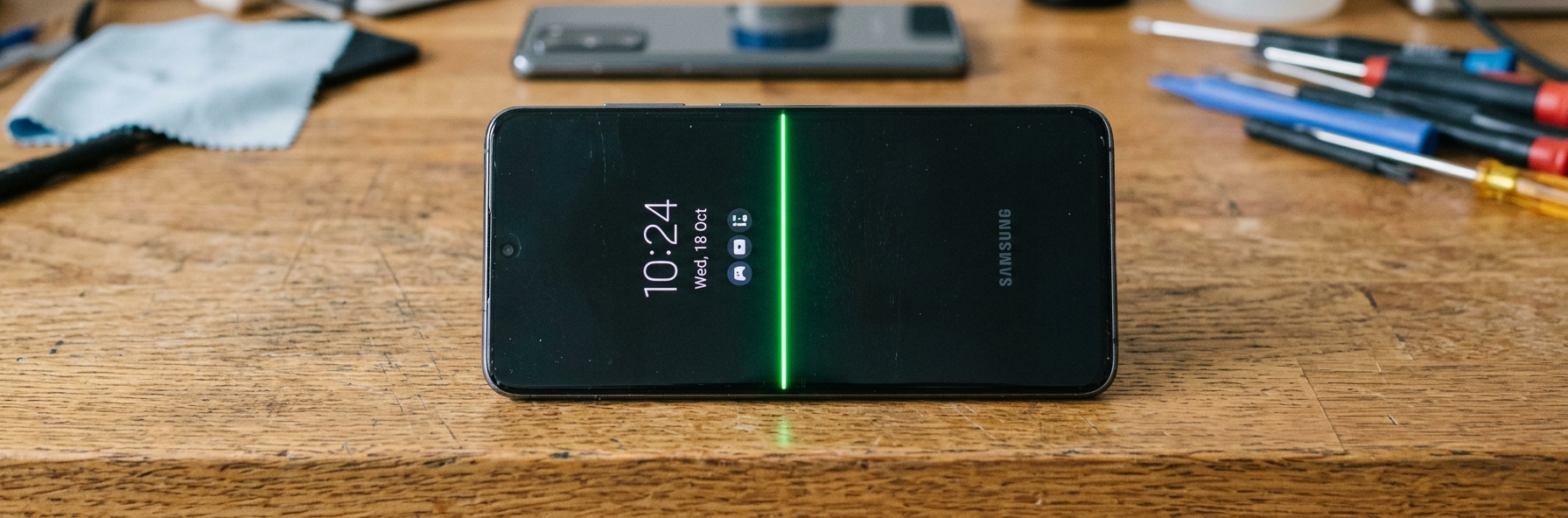 Ligne verte sur l'écran d'un Samsung Galaxy : d'où elle vient et comment la faire disparaître